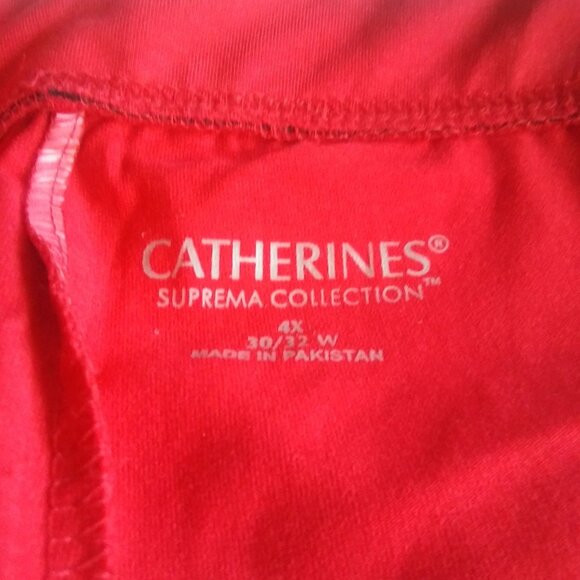 Catherines Red Suprema Pants- 4X-NWT - Picture 3 of 5